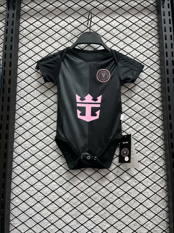 25-26 Inter Miami CF Udebane Kortærmet Baby Fodbold Bodysuit Romper Away 9#
