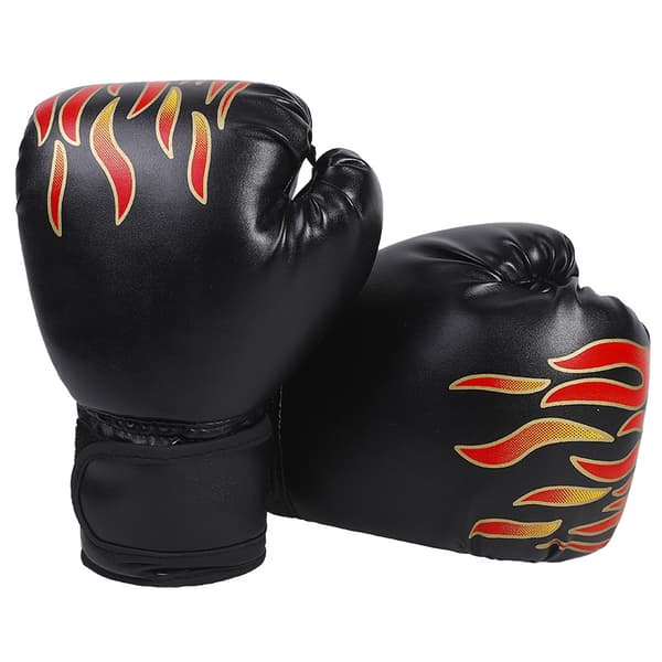 Boksehandsker Børn Junior Ungdom Træning Kickboxing Black Flame