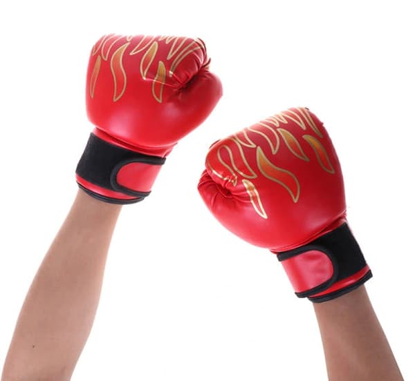 Boxhandskar Barn Junior Ungdom Träning Kickboxning Red Flame