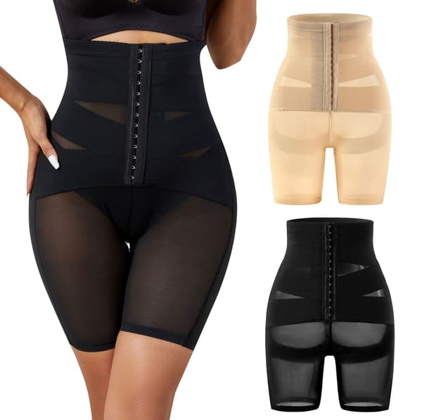 Shapewear Leggings med Magkontroll och Rumplift S-3XL Black 3XL
