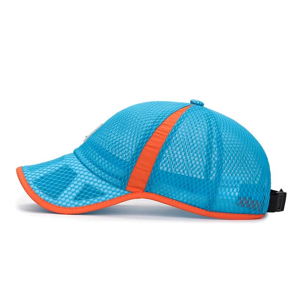 Forårs- og sommer koreansk version af børnebaseballkasketter, åndbare netkasketter til drenge og piger, udendørs solhatte til rejser lake blue One Size