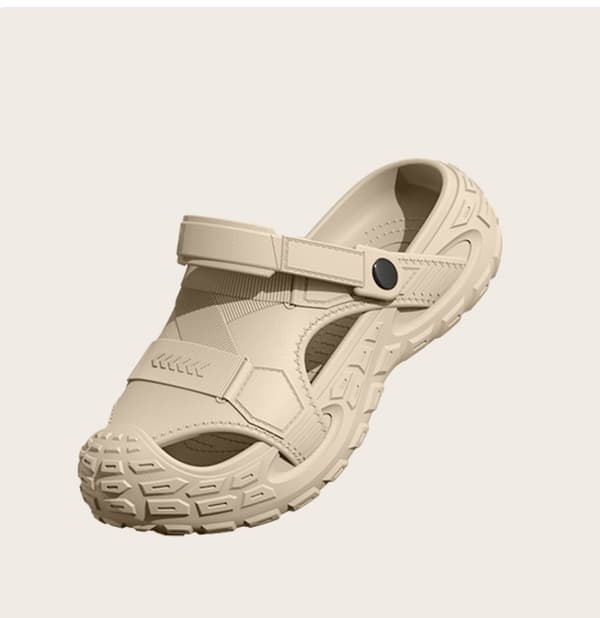 Utomhus Herr Sommar Halkfria, Andningsbara, Slitstarka, Fritidsstrandtofflor Black 42-43