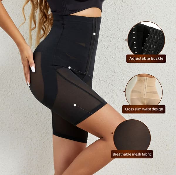 Shapewear Leggings med Magkontroll och Rumplift S-3XL Beige L