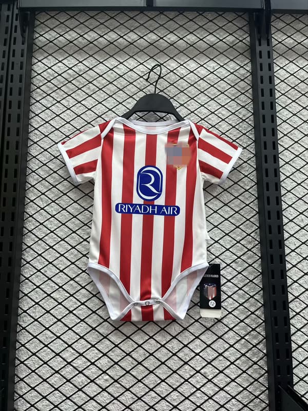 25-26 Atlético de Madrid Koti Lyhythihainen Vauvan Jalkapallobody Home 12#