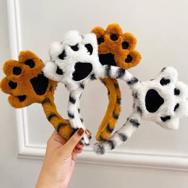 Litet tigerrosettband med svan, tigeröronsband, tecknat tigerkoppshårband 10