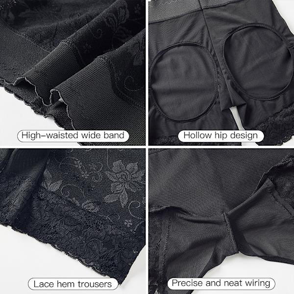 Butt Lifter Lyftande Push-up Shapewear Underkläder S-2XL Black S