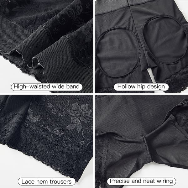 Takapuolta kohottavat push-up-muotoilualushousut S-2XL Black M