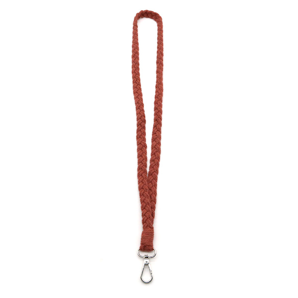 Flätad nyckelring för nycklar ID-bricka Red 48*2cm