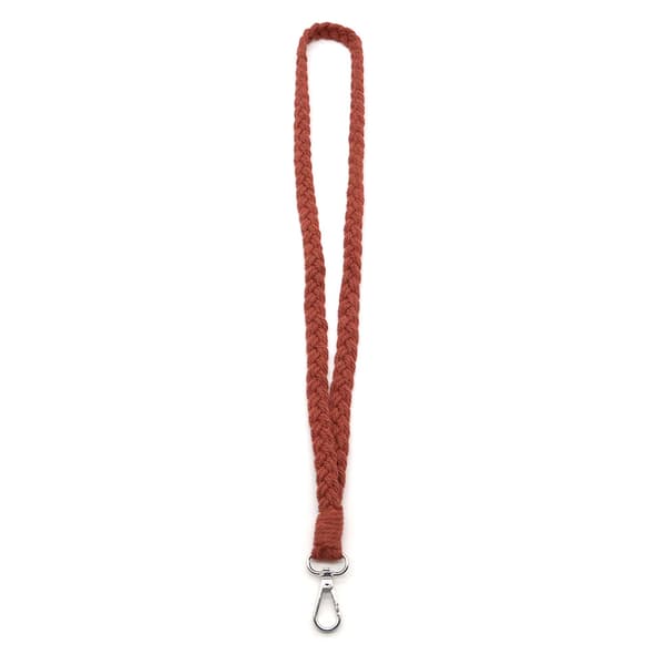 Flettet nøkkelring for nøkler ID-kort Red 48*2cm