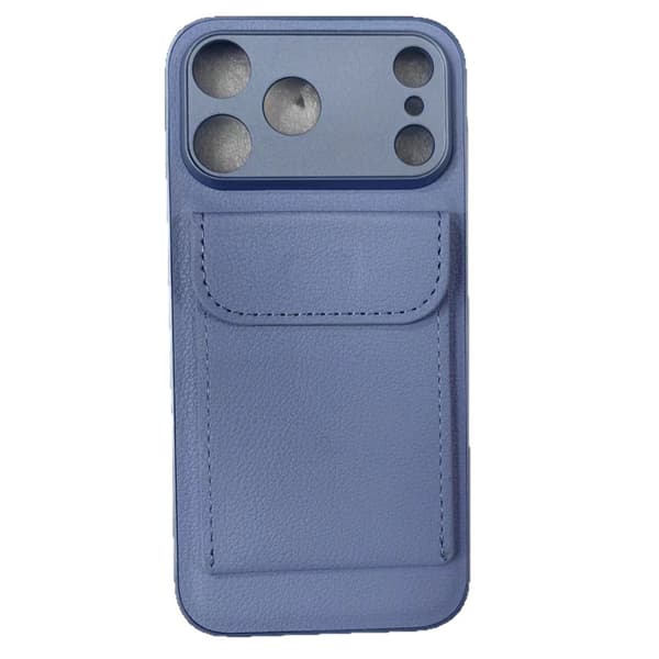Korttipaikallinen lompakkokotelo iPhone 17 Air 16 E 15 14 12 13 Mini 11 Pro Max Plus -puhelimille, iskunkestävä nahkakotelo light blue iphone16pro