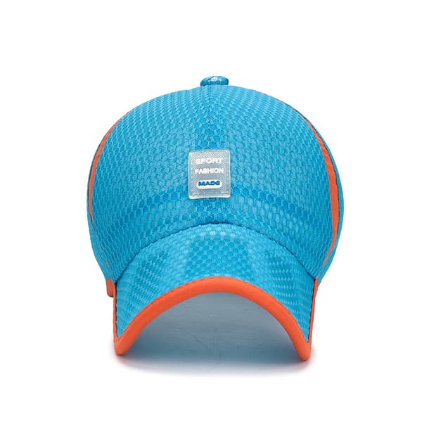 Forårs- og sommer koreansk version af børnebaseballkasketter, åndbare netkasketter til drenge og piger, udendørs solhatte til rejser lake blue One Size