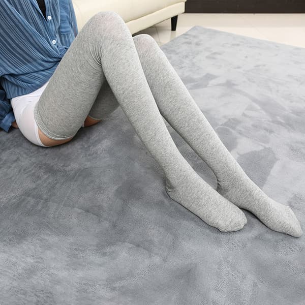 Syksyn ja talven sukat matala korkeus polven yli sukat MUSTA Musta Light Grey 80CM