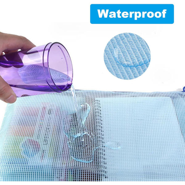 10 st 5 färger A4 dokumentväskor, dokumentväskor, A4 plastblixtlåsförpackning för dokument, kvitton, skolmaterial, resetillbehör 10PCS/Set