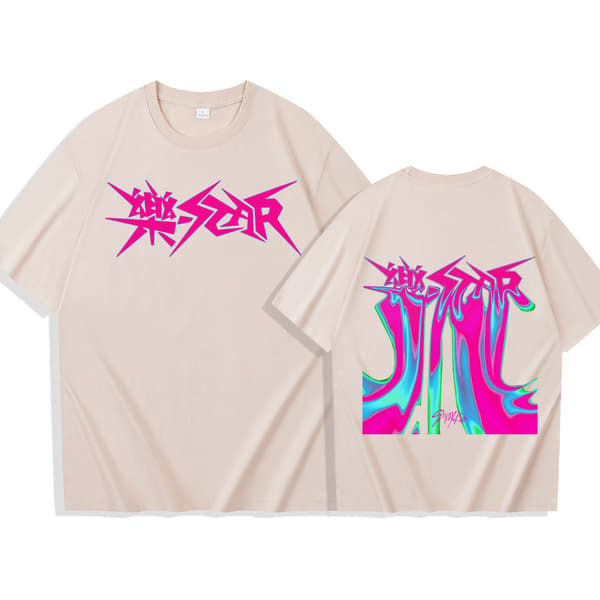 Stray Kids Rock-Star trykt topp kortermet t-skjorte Grey S