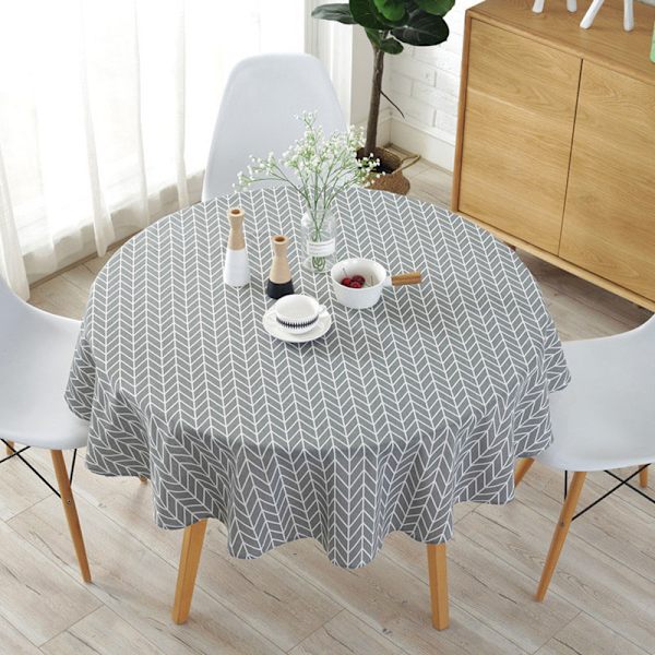 Rund duk Linne duk 90cm/100cm/120cm/150cm 2 Diameter:90cm