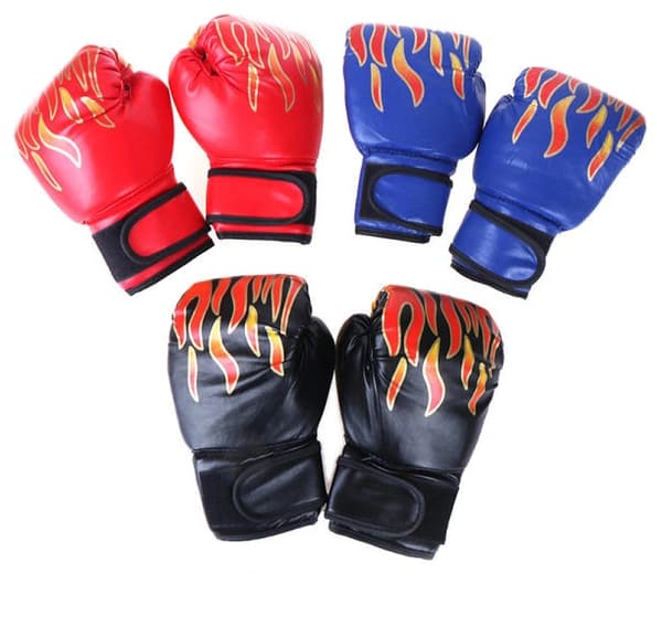 Boxhandskar Barn Junior Ungdom Träning Kickboxning Red Flame