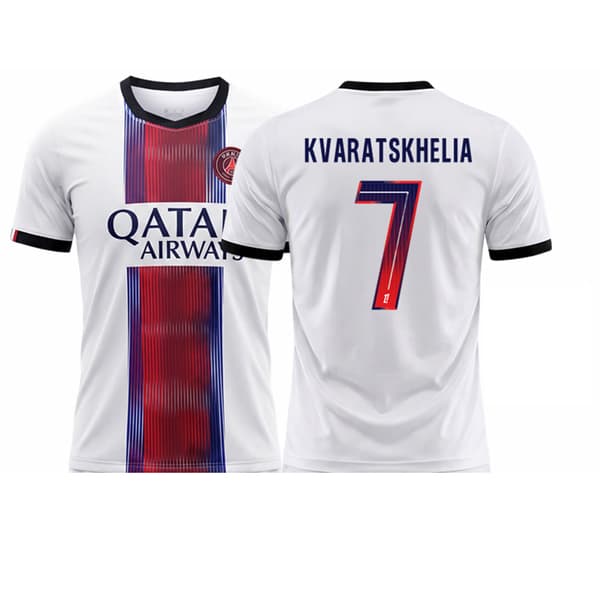 26-27 Paris Saint-Germain Bortafotbollströja Träningströja NR.7 KVARATSKHELIA, S-XXL 7 L