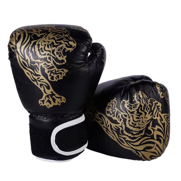 Boksehansker Barn Junior Ungdom Trening Kickboksing Black Tiger