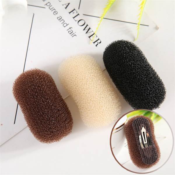3 nålar för högre hårpuff Black 3PCS