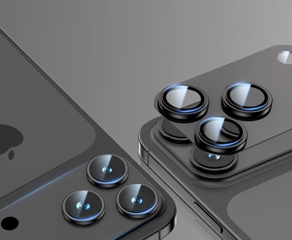 Kameraskydd i härdat metallglas för iPhone 17 Pro Max - Linsskydd i legering, linsring, kompatibel med iPhone 17 Pro Max Black iPhone 17AIR