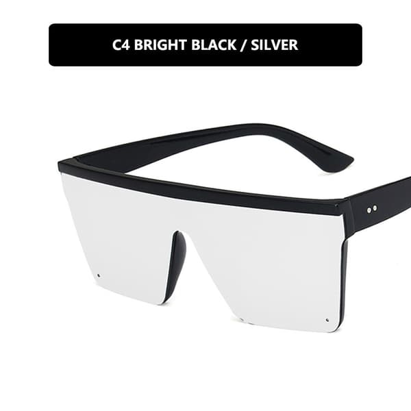 Trendy store UV400 solbriller i ett stykke for gatebruk C4