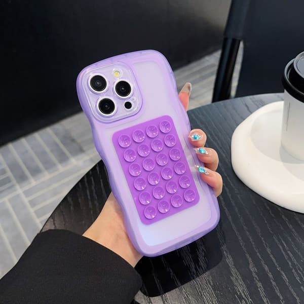 Enkelt kreativt mobilskal med sugpropp för iPhone 11 12 13 14 15 16 Pro Max Plus Fullt skydd Anti-fall mobilskyddsfodral Blue iphone 11pro