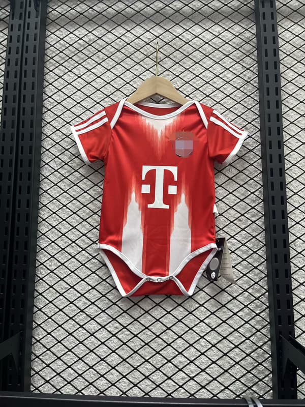25-26 Bayern Koti Lyhythihainen Vauvan Jalkapallobody Home 9#