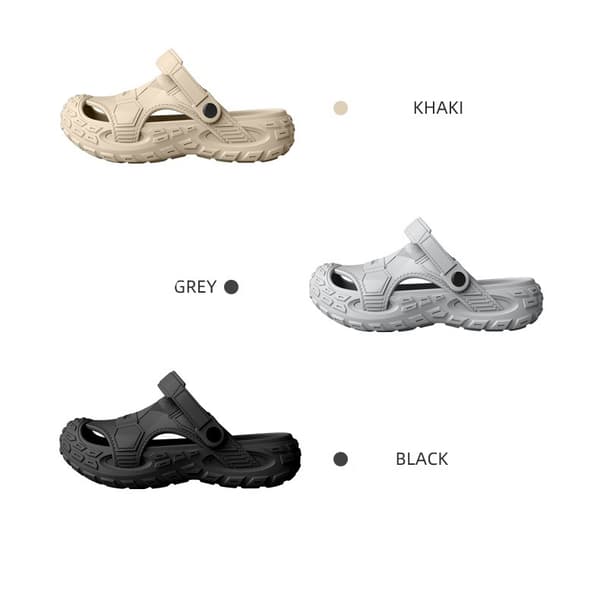 Utomhus Herr Sommar Halkfria, Andningsbara, Slitstarka, Fritidsstrandtofflor Black 42-43