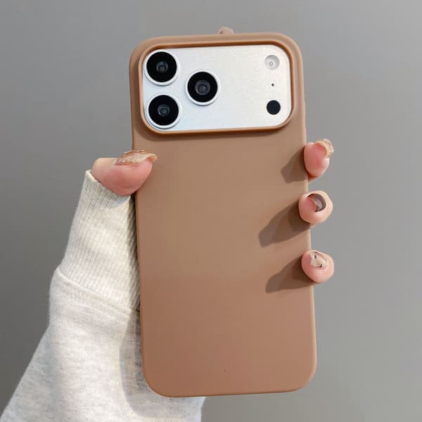 Fodral kompatibelt med iPhone, silikon TPU, repskydd Brown 14promax