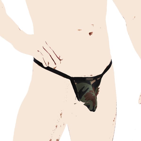 Seksikkäät G-stringit miesten stringialusvaatteet Army Green M