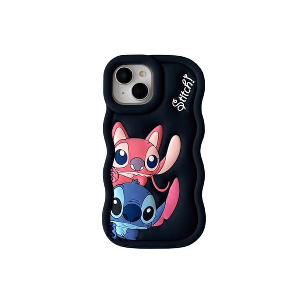 Stitch-silikonikuori yhteensopiva iPhonen kanssa, monivärinen Blue iphone 14pro