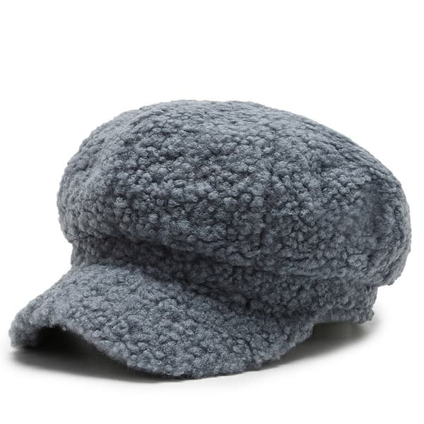 Retro Basker Flerfärgad Konstnärshatt Klassisk Målarhatt Fritid Oktagonal Hatt Lammull för Vår Höst Vinter Dagligt Bruk Grey 58cm