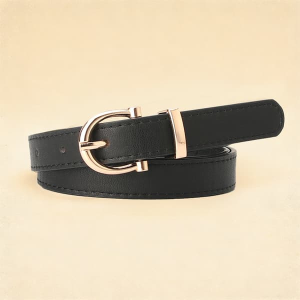 Midjebelte i PU-skinn for kvinner Black