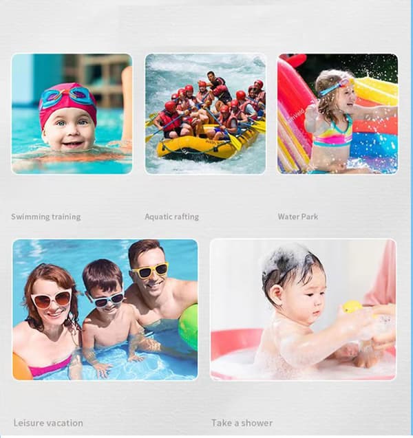 Simglasögon för barn, simglasögon för barn med näsmask, vattentäta simglasögon för barn 6-14 år Pink Blue