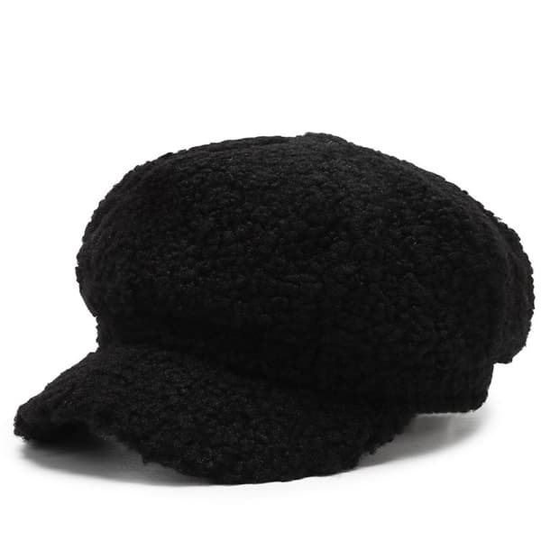 Retro Baret Flerfarvet Kunstnerhat Klassisk Malerhat Fritids Ottekantet Hat Lammeuld til Forår Efterår Vinter Daglig Brug White 58cm