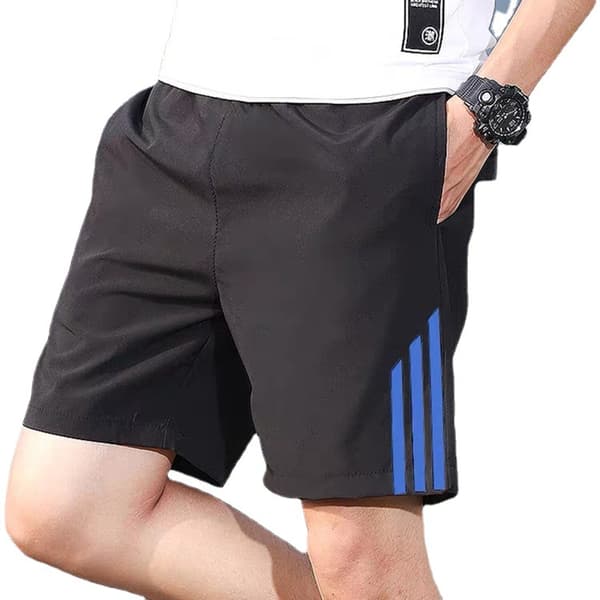 Oversized tynde sommershorts til mænds sportsbukser, hurtigtørrende, strækbare, afslappede, løse capris red XL