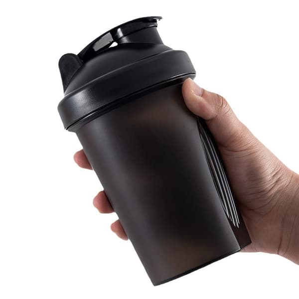 400 ml urheiluvesipullo BPA-vapaa ravistinpullo proteiinille, tiivis, leveä suu white 400ml