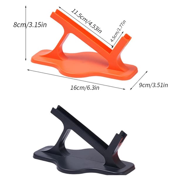 Sengeliggende doven telefonholder til sideliggende, stabil ergonomisk telefonholder til håndfri visning, perfekt til underholdning ved sengetid orange