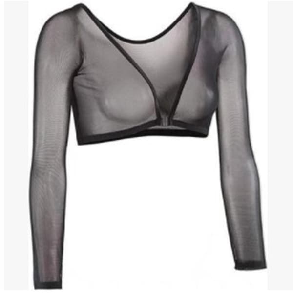 Dame Tynnere Slankere Armwear Wrap Crop Tops Base Lace White S