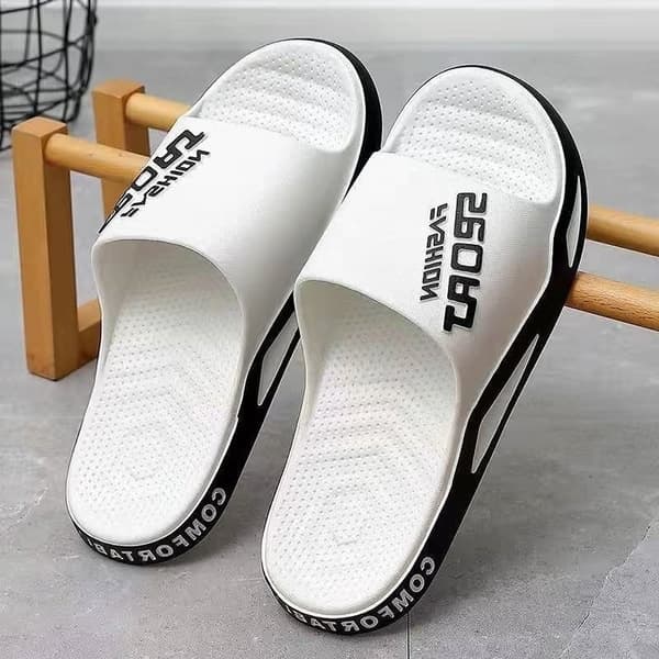 Sommersandaler for menn og kvinner, ventilerende strandsandaler, uformelle tøfler White 40-41