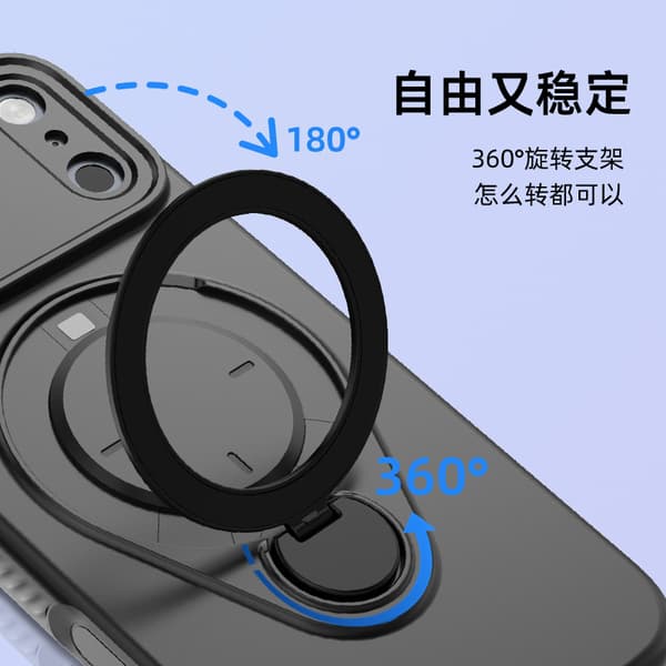 Telefonfodral kompatibelt med iPhone 17 16 15 14 13 Pro Max med magnetisk, anti-fallfäste, flerfärgad Black ip14