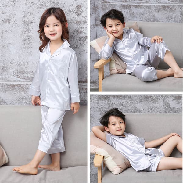 Pyjamas Langermet Sett For Barn, Knappe-opp Side Pyjamas Sengetøy Sett Rose Gold 160CM