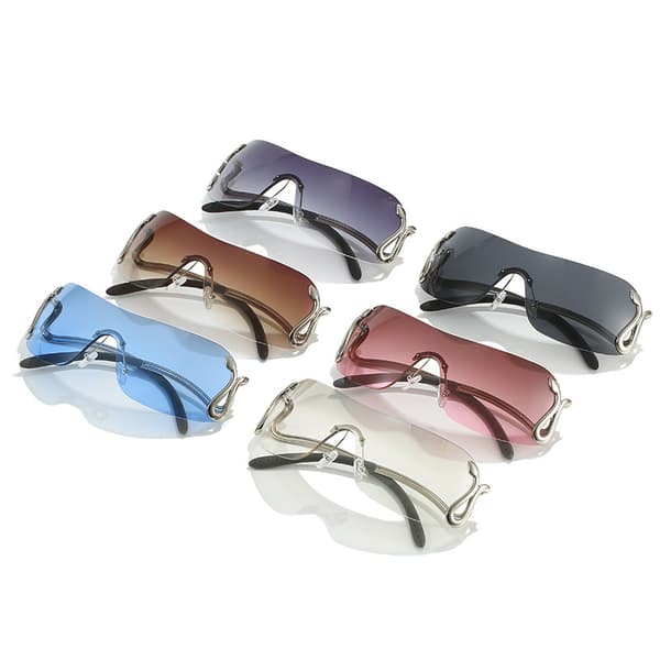 Menn Kvinner Slange Solbriller Y2K Solbriller Gradual Grey