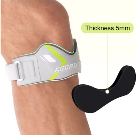 1 par patella knærembånd til knæsmerter knæstøtte patellastabilisator seler sene ergonomisk pude Grey 1 Pair