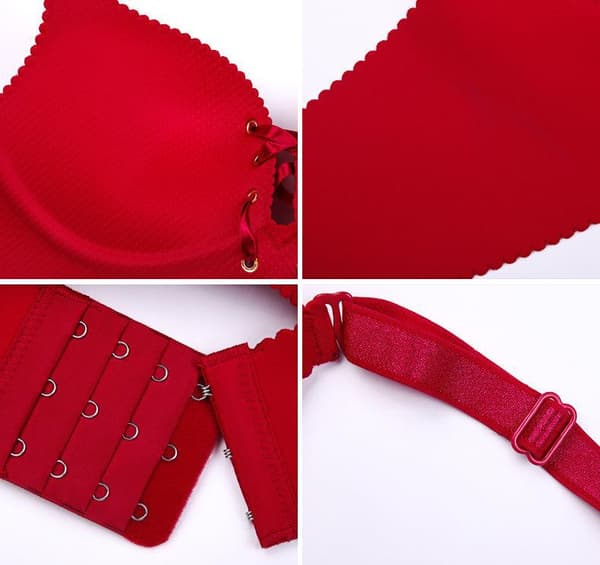 Sexy sømløs BH samle justerbar dame BH sømløst undertøy undertøy super push up BH Light Pink 75A