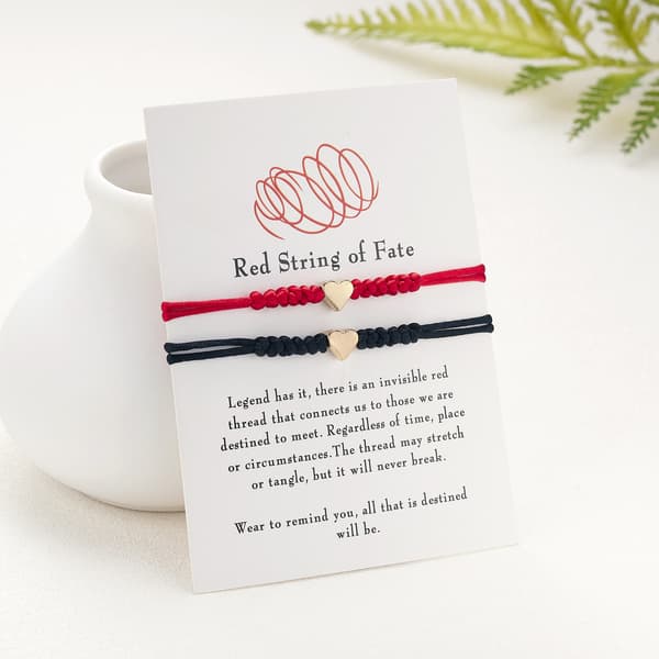 Glad Röd Rep Armband Amulett 7 Knappar Skyddande Rep Man Kvinna Gåva #9