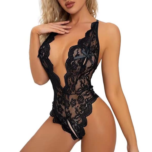 Dame Sexy Blonde Bodys Nattøy Undertøy White M