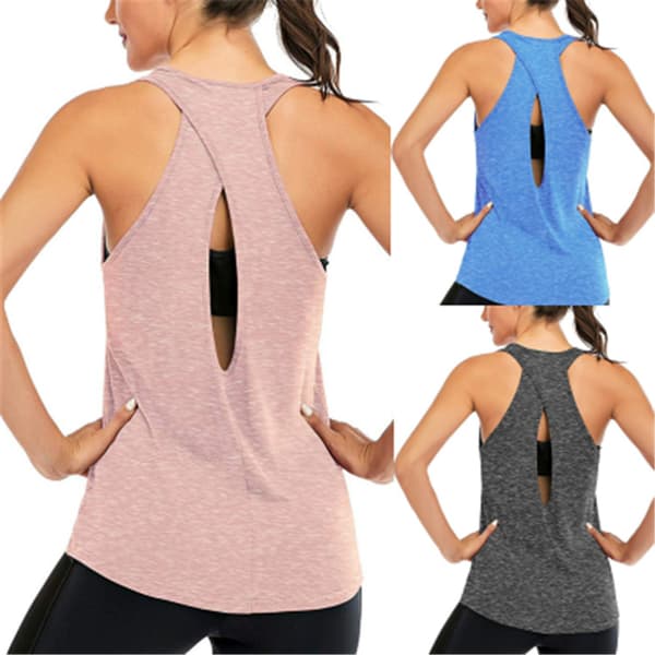 Sportstoppe til kvinder med krydsryg Pink XL