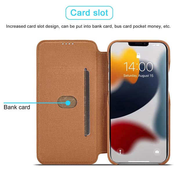 Läder Flip Plånboksfodral för iPhone 17 16 Pro Max Air 14 15 13 12 Mini 11 Pro XS Max XR Plus Kortplatser Bokväska RED iphone16plus