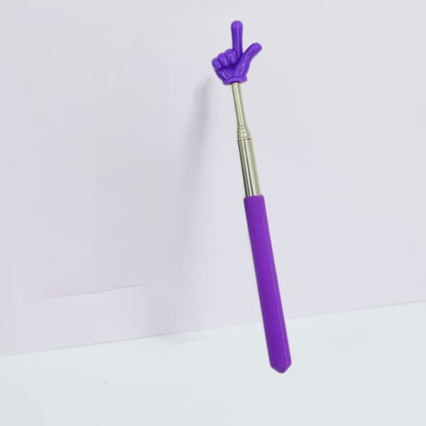 Teleskopisk Lärarpekare Mini Hand Klassrum Och Pekare Presentation Finger Purple